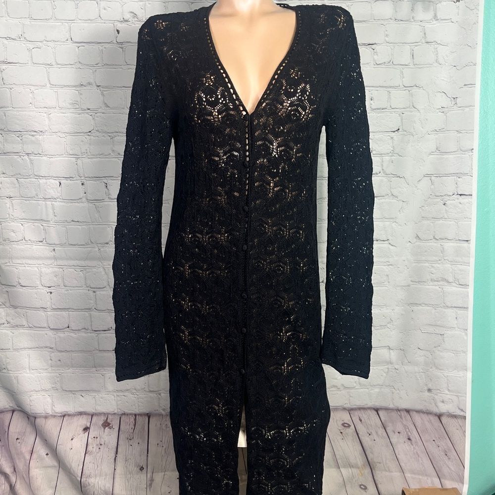 Jones New York Black Lace Cardigan